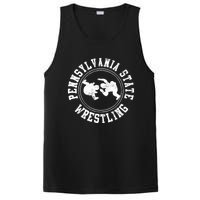 Funny Vintage Pennsylvania State Wrestling Logo Gift PosiCharge Competitor Tank