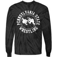 Funny Vintage Pennsylvania State Wrestling Logo Gift Tie-Dye Long Sleeve Shirt