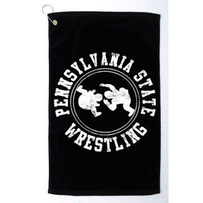 Funny Vintage Pennsylvania State Wrestling Logo Gift Platinum Collection Golf Towel