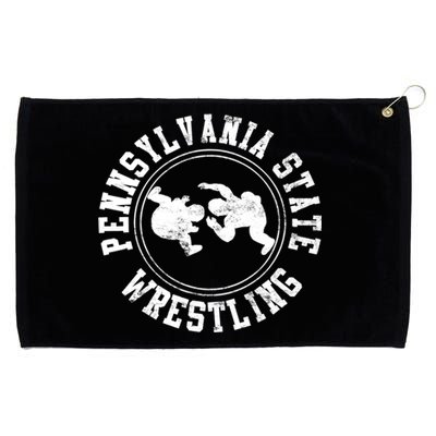 Funny Vintage Pennsylvania State Wrestling Logo Gift Grommeted Golf Towel