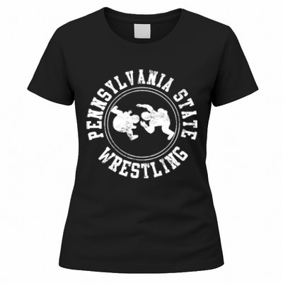 Funny Vintage Pennsylvania State Wrestling Logo Gift Women's T-Shirt