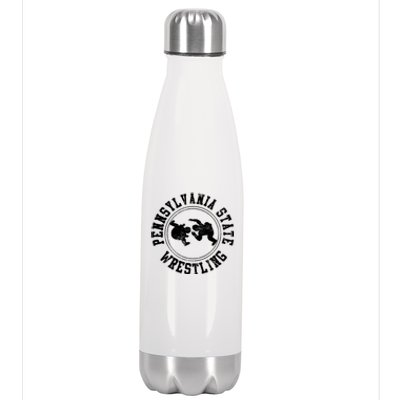 Funny Vintage Pennsylvania State Wrestling Logo Gift Stainless Steel Insulated Water Bottle