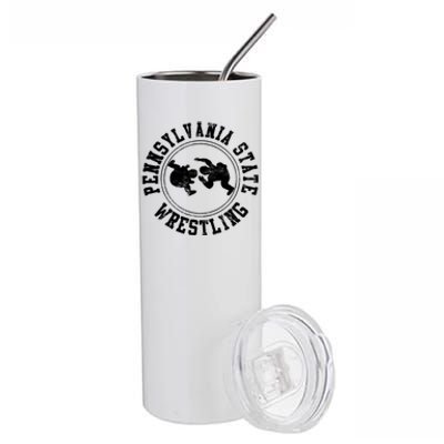 Funny Vintage Pennsylvania State Wrestling Logo Gift Stainless Steel Tumbler