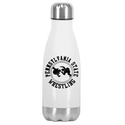 Funny Vintage Pennsylvania State Wrestling Logo Gift Stainless Steel Insulated Water Bottle