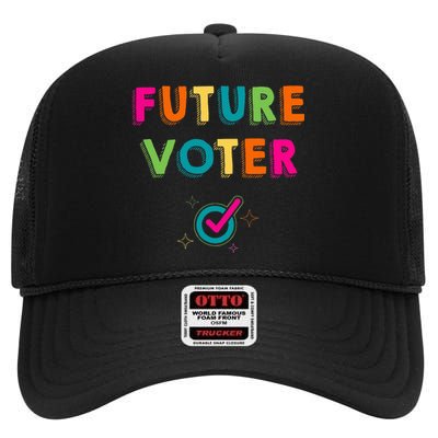 Future Voter Political Vote 2024 High Crown Mesh Back Trucker Hat