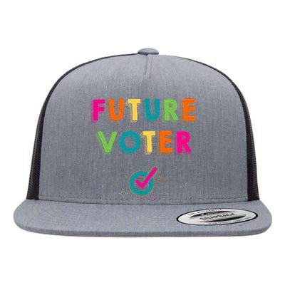 Future Voter Political Vote 2024 Flat Bill Trucker Hat