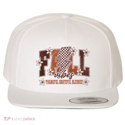 Fall Vibes Pumpkin Spice Wool Snapback Cap