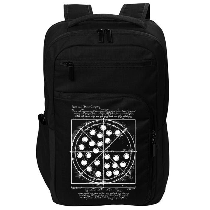 Funny Vitruvian Pizza Gift Da Vinci Funny Movie Reference Gift Impact Tech Backpack