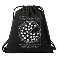 Funny Vitruvian Pizza Gift Da Vinci Funny Movie Reference Gift Drawstring Bag