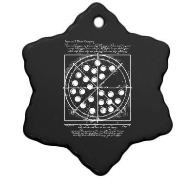 Funny Vitruvian Pizza Gift Da Vinci Funny Movie Reference Gift Ceramic Star Ornament