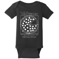 Funny Vitruvian Pizza Gift Da Vinci Funny Movie Reference Gift Baby Bodysuit