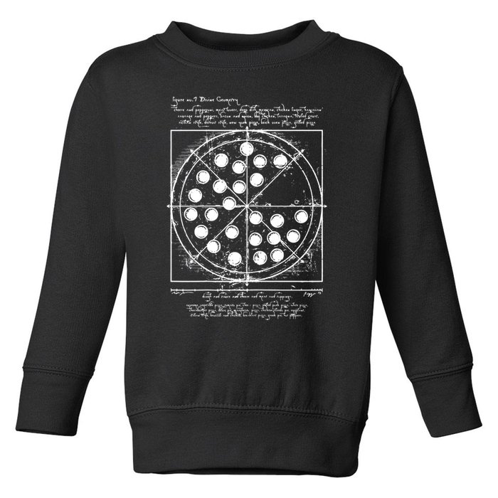 Funny Vitruvian Pizza Gift Da Vinci Funny Movie Reference Gift Toddler Sweatshirt