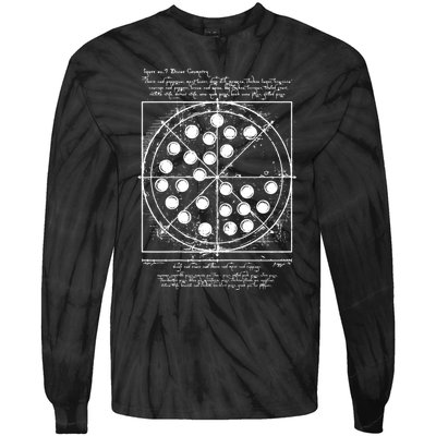 Funny Vitruvian Pizza Gift Da Vinci Funny Movie Reference Gift Tie-Dye Long Sleeve Shirt