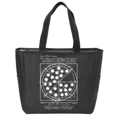 Funny Vitruvian Pizza Gift Da Vinci Funny Movie Reference Gift Zip Tote Bag