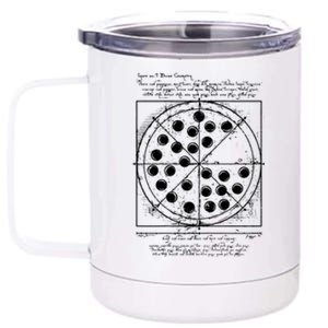 Funny Vitruvian Pizza Gift Da Vinci Funny Movie Reference Gift 12 oz Stainless Steel Tumbler Cup