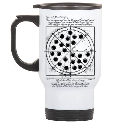 Funny Vitruvian Pizza Gift Da Vinci Funny Movie Reference Gift Stainless Steel Travel Mug