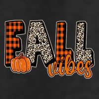 Fall Vibes Pumpkin Plaid Cheetah 7 Panel Mesh Trucker Snapback Hat