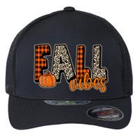 Fall Vibes Pumpkin Plaid Cheetah Flexfit Unipanel Trucker Cap