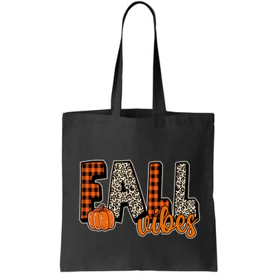 Fall Vibes Pumpkin Plaid Cheetah Bag