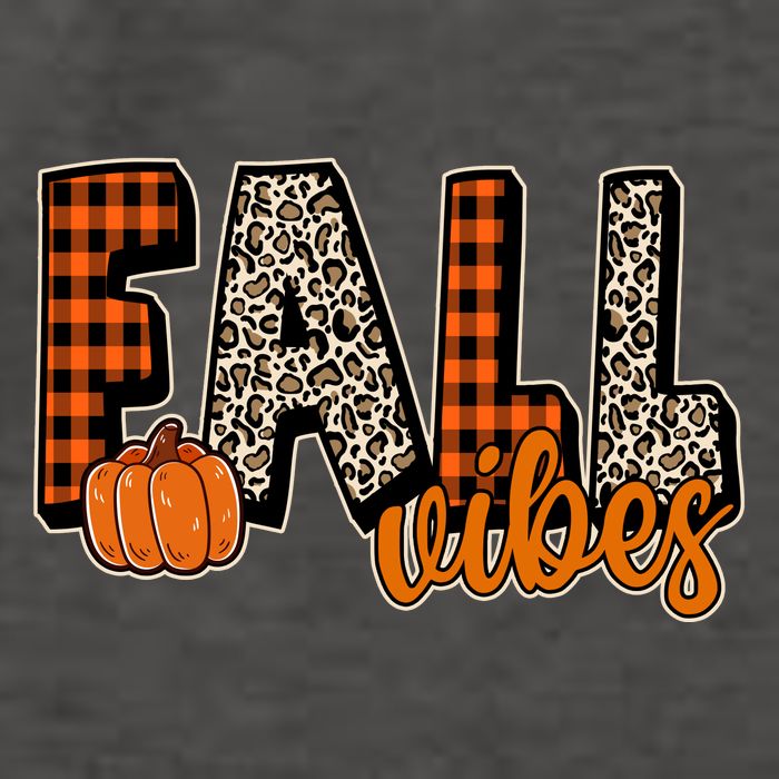 Fall Vibes Pumpkin Plaid Cheetah Vector Backpack