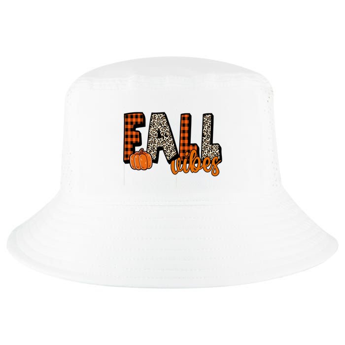 Fall Vibes Pumpkin Plaid Cheetah Cool Comfort Performance Bucket Hat