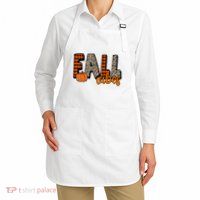 Fall Vibes Pumpkin Plaid Cheetah Apron