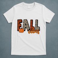 Fall Vibes Pumpkin Plaid Cheetah T-Shirt