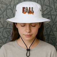 Fall Vibes Pumpkin Plaid Cheetah Bucket Hat
