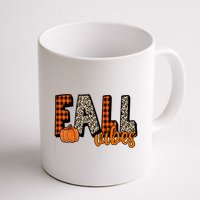 Fall Vibes Pumpkin Plaid Cheetah Mug