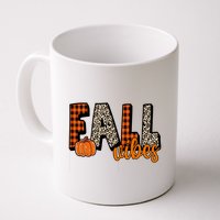 Fall Vibes Pumpkin Plaid Cheetah Mug