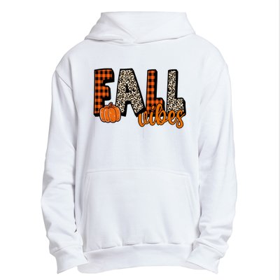 Fall Vibes Pumpkin Plaid Cheetah Urban Pullover Hoodie