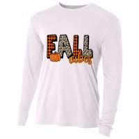 Fall Vibes Pumpkin Plaid Cheetah Cooling Performance Long Sleeve Crew