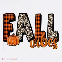 Fall Vibes Pumpkin Plaid Cheetah Youth Performance Sprint T-Shirt
