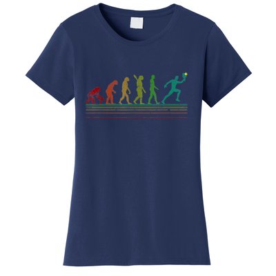 Funny Vintage Pickleball Evolution Of Man Gift Women's T-Shirt