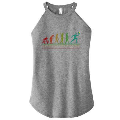 Funny Vintage Pickleball Evolution Of Man Gift Women’s Perfect Tri Rocker Tank