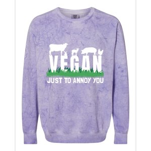 Funny Vegan Plant Based Veganism Organic Food Gift Colorblast Crewneck Sweatshirt