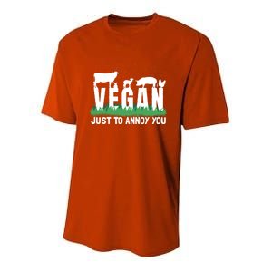 Funny Vegan Plant Based Veganism Organic Food Gift Youth Performance Sprint T-Shirt