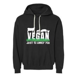 Funny Vegan Plant Based Veganism Organic Food Gift Garment-Dyed Fleece Hoodie