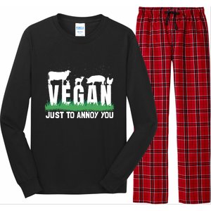 Funny Vegan Plant Based Veganism Organic Food Gift Long Sleeve Pajama Set