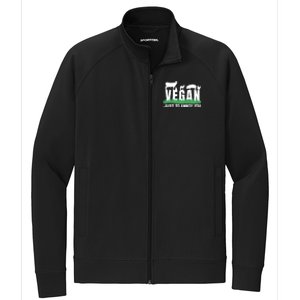 Funny Vegan Plant Based Veganism Organic Food Gift Stretch Full-Zip Cadet Jacket