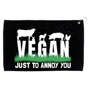 Funny Vegan Plant Based Veganism Organic Food Gift Grommeted Golf Towel