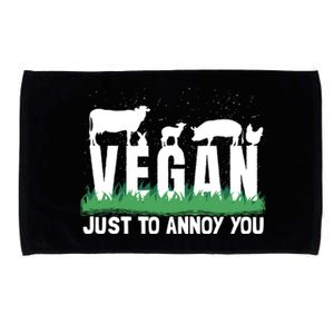 Funny Vegan Plant Based Veganism Organic Food Gift Microfiber Hand Towel