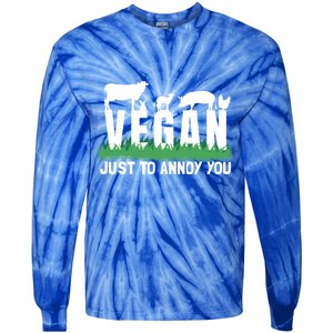 Funny Vegan Plant Based Veganism Organic Food Gift Tie-Dye Long Sleeve Shirt