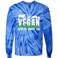 Funny Vegan Plant Based Veganism Organic Food Gift Tie-Dye Long Sleeve Shirt