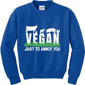 Funny Vegan Plant Based Veganism Organic Food Gift Kids Sweatshirt