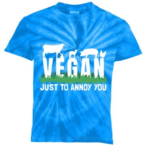 Funny Vegan Plant Based Veganism Organic Food Gift Kids Tie-Dye T-Shirt