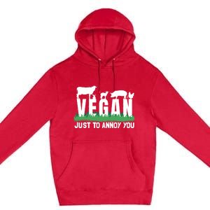 Funny Vegan Plant Based Veganism Organic Food Gift Premium Pullover Hoodie