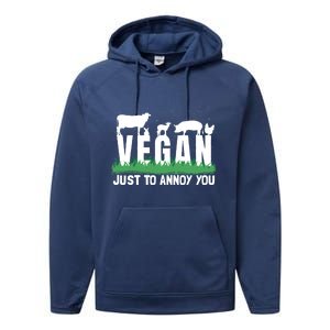 Funny Vegan Plant Based Veganism Organic Food Gift Performance Fleece Hoodie