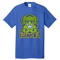 Funny Vegan Power Featuring Strong Angry Broccoli Flexing Gift Tall T-Shirt