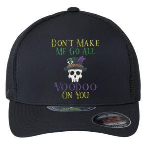 Funny Voodoo Quote Witch Doctor Skull Mardi Gras Festival Flexfit Unipanel Trucker Cap